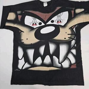 VTG 1997 Looney Tunes single stitch Bugs Bunny Tasmanian Devil T-Shirt men's L